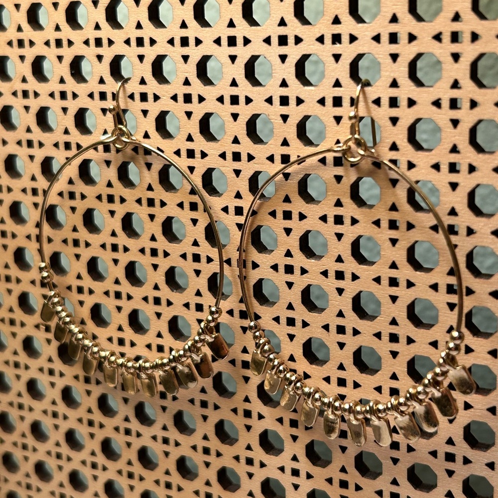 Lavender Blue Brand Gold Hoop Earrings